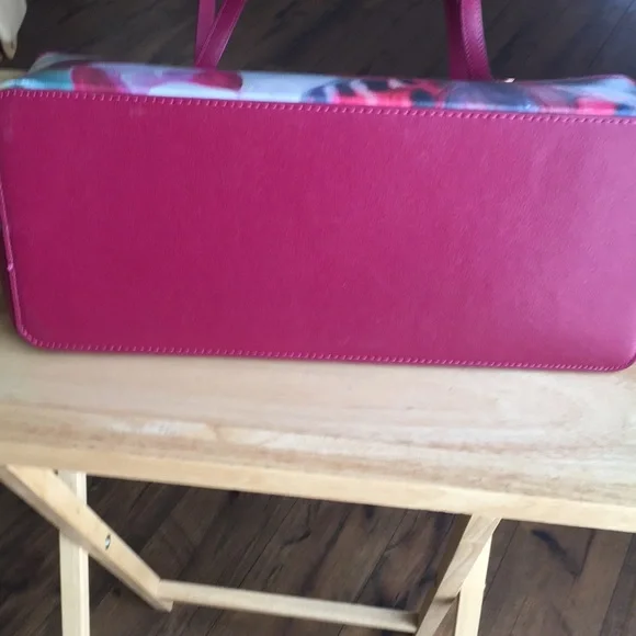 NWOT Ted Baker Leather Floral Tote - Picture 5 of 6